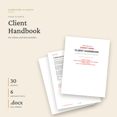 Client Handbook by Homecare Kickoff, product cover