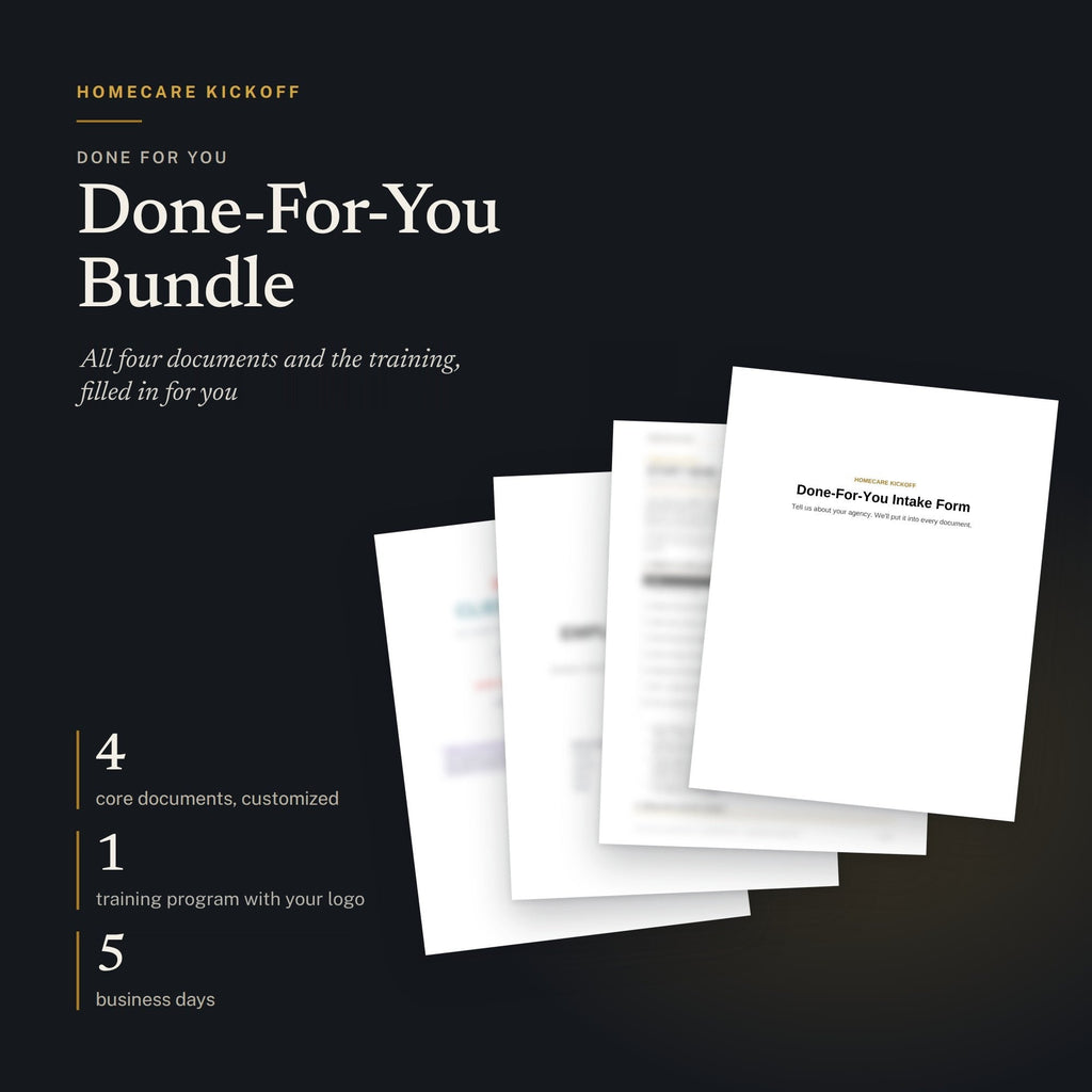 Done-For-You Bundle by Homecare Kickoff, product cover