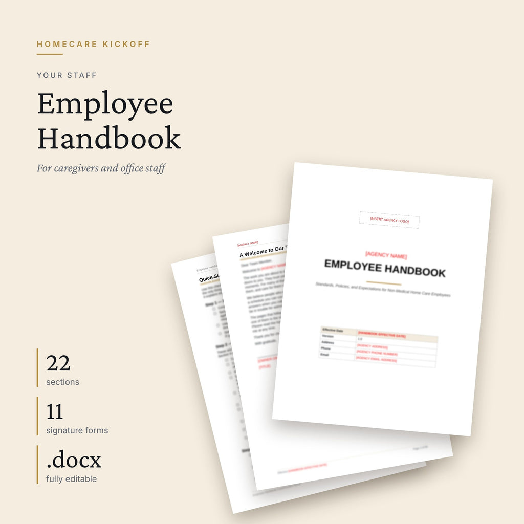 Employee Handbook by Homecare Kickoff, product cover