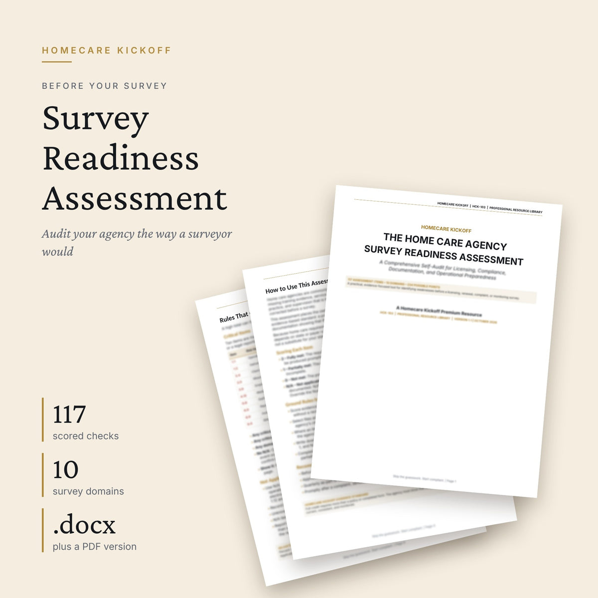 Survey Readiness Assessment by Homecare Kickoff, product cover